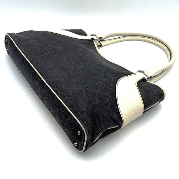 GUCCI 179587 001013 GG Canvas Tote Bag Handbag Leather Women's - Picture 2 of 8